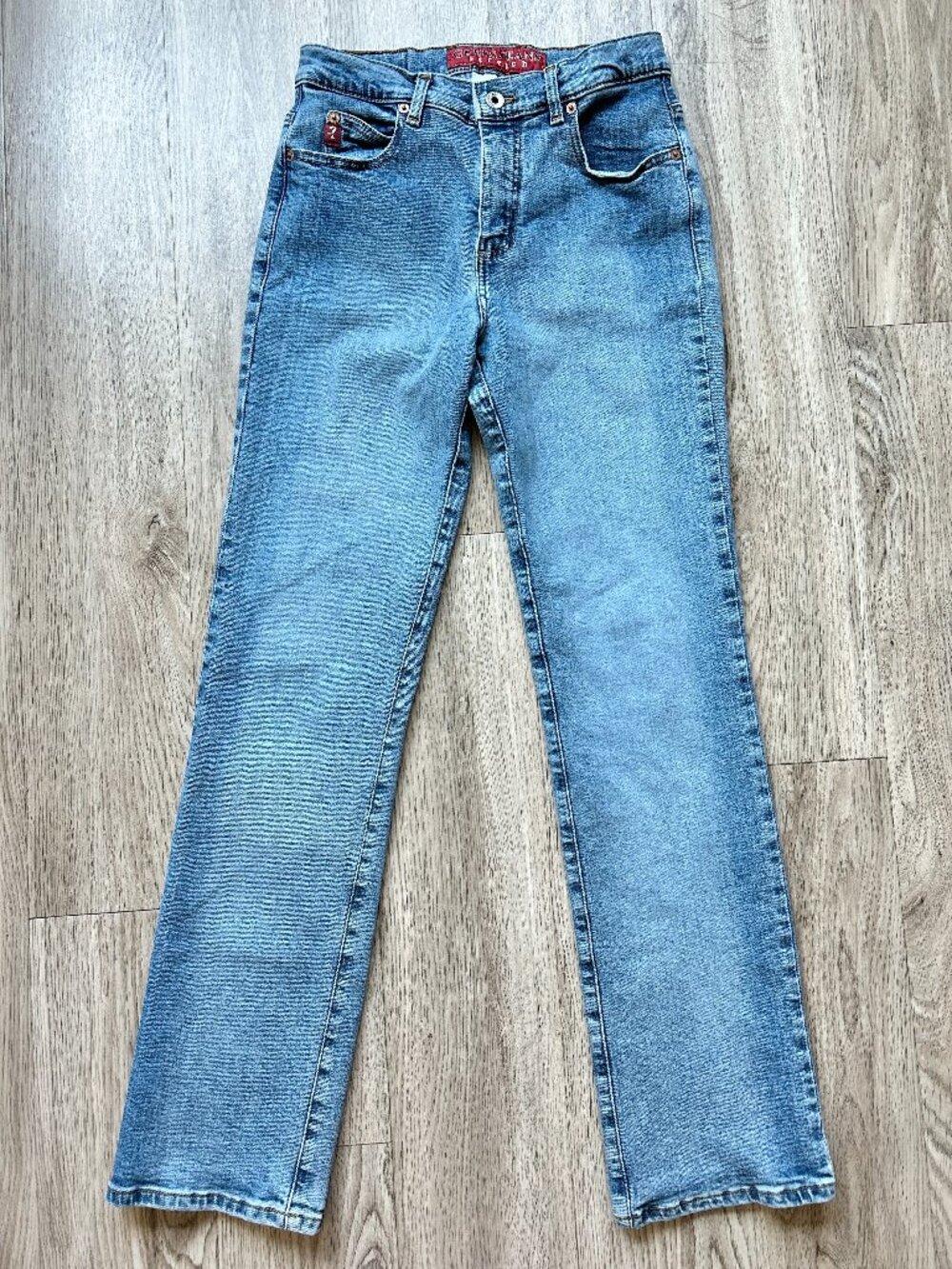 Guess Vintage Stretch Medium Wash High Rise Straight Jeans American Y2K Size 28